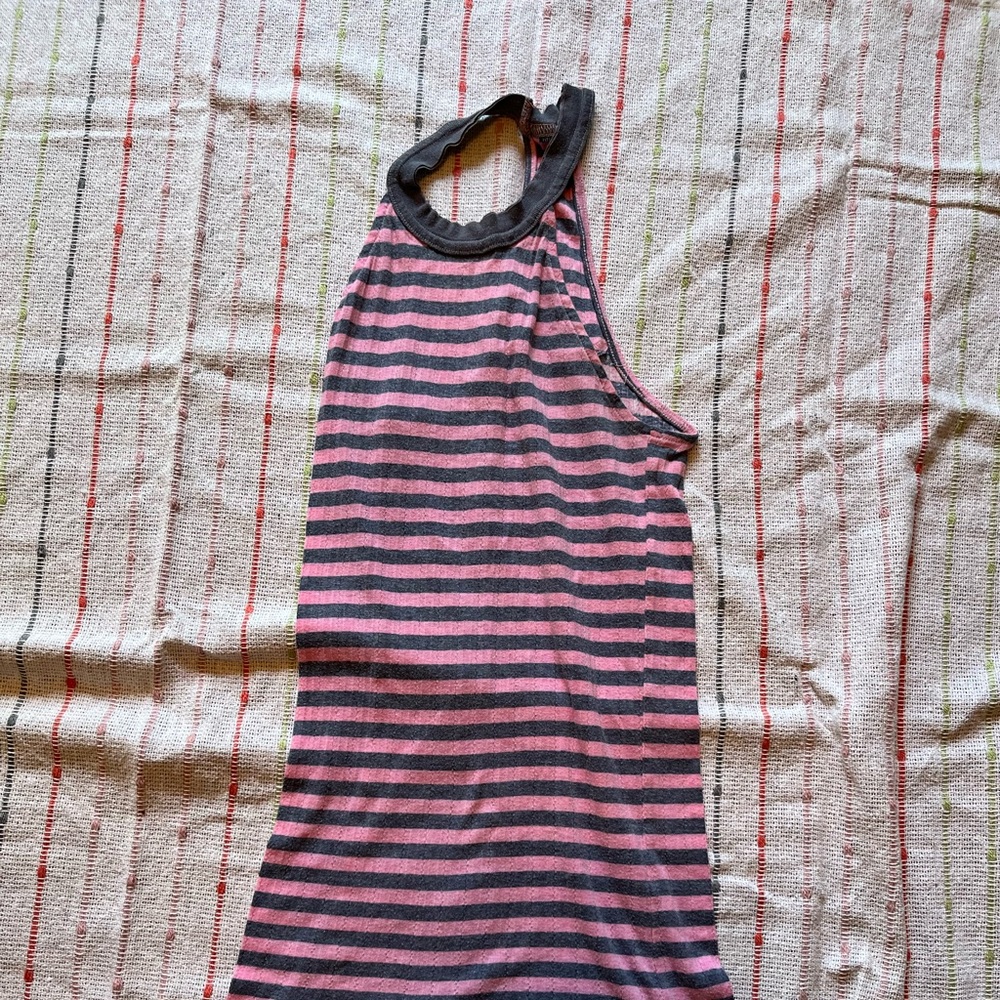FREE PEOPLE STRIPED PINK & PURPLE TANK SIZE MEDIUM STRETCH KNIT - Picture 13 of 13